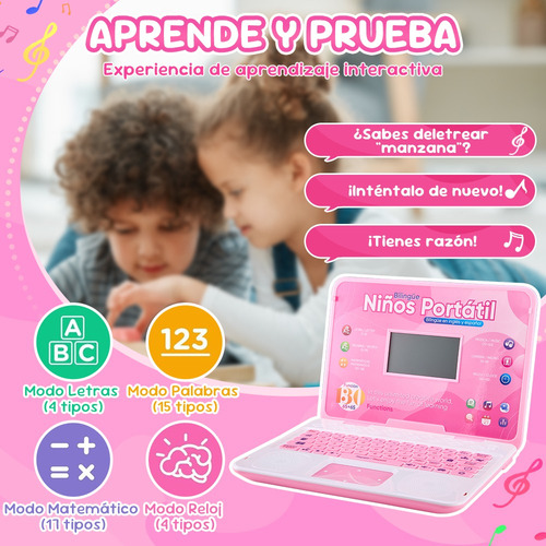 Computadora Didactica Infantil De Juguete Ingles Español 130