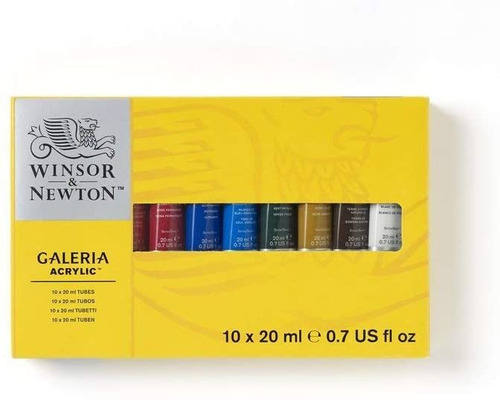 Imagen 1 de 4 de Winsor & Newton Galeria Pintura Acrilica, Tubos De 0.7 fl