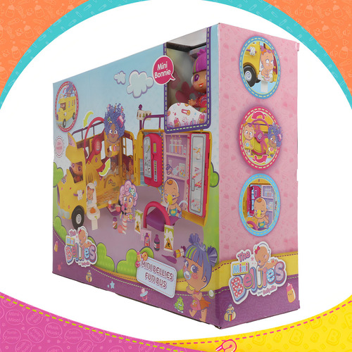 Playset Para Muñecas Y Muñecos Famosa The Bellies The Mini Bellies Autobús Divertido Mini Bonnie Color Fun Bus / Set Con Muñeca / +20 Accesorios