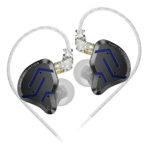 Fone De Ouvido Kz Zsn Pro 2 In-ear Híbrido - Retorno De Palco Profissional Clare Blue