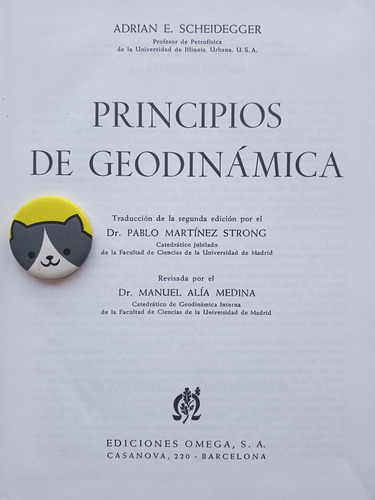 Libro Principios De Geodinamica Adrian E. Scheidegger 166g7 (Usado)