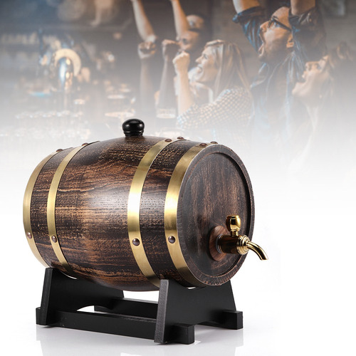 Barril De Whisky, 3 L, Estilo Retro, Madera De Roble, Vino T