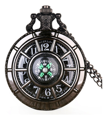 Reloj De Bolsillo Con Diseño De Brújula Hueca, Creativo,