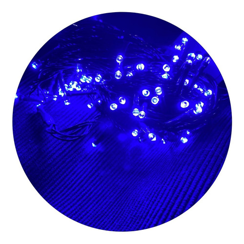 Luces X 100 Unidades Led Color Azul 8,5 M Bajo Consumo