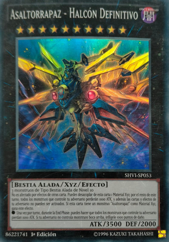 Yugioh! Asaltorrapaz-halcon Definitivo Shvi-sp053 Super 1st
