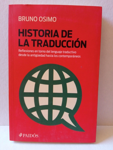 Historia De La Traducción, Bruno Osimo