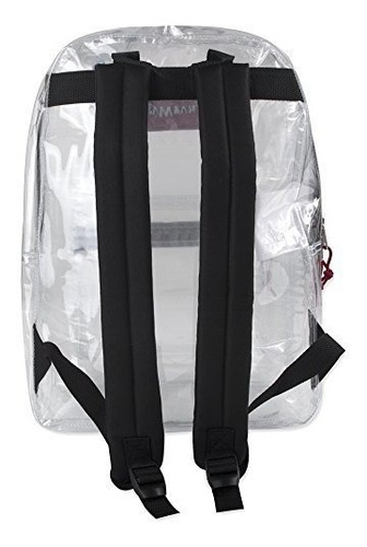 Mochila Transparente Con Correas Reforzadas Y Bolsillo