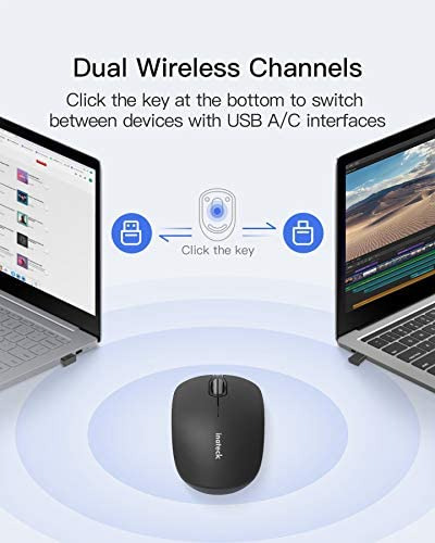 Mouse Sem Fio Inateck 2.4g Slim Mouse Com 2 Nano Receiver U