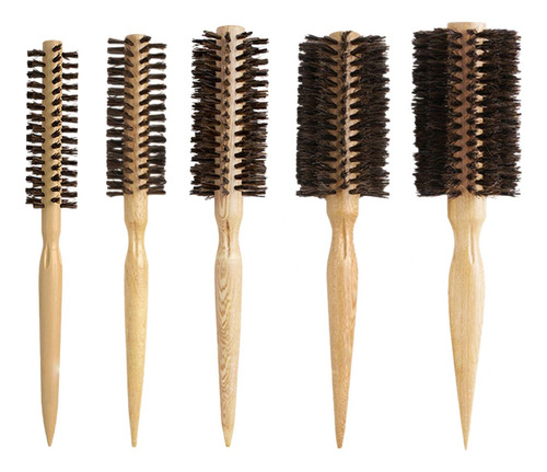 Set Cepillos Brushing Madera Cerda Mezcla Jessamy 5u. 