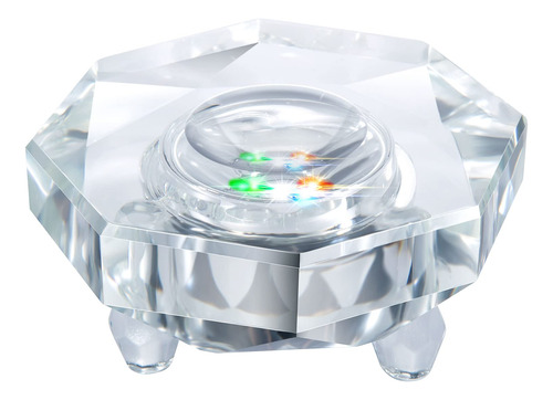Base De Luz Led De Cristal Para Exhibición De Bolas 3d
