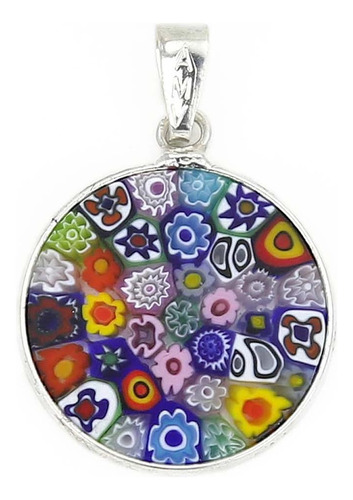 Glass Of Venice Murano Glass Millefiori Collar Con Colgante