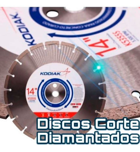 Disco Diamantado Segmentado 14 Pulgadas Kodiak K5355s Color Griseado