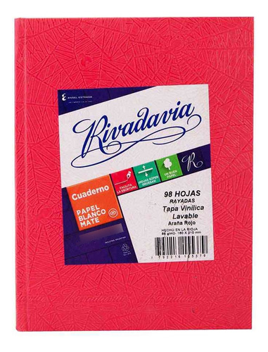 Cuaderno Rivadavia Rayado 98 Hojas 16x21