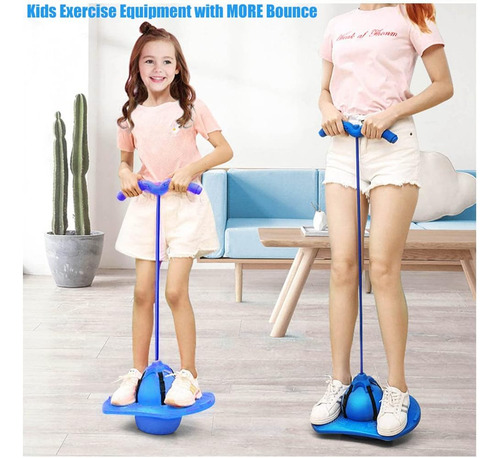Palo De Pogo Alto Salto Divertido Para Niños Y Adultos Azul