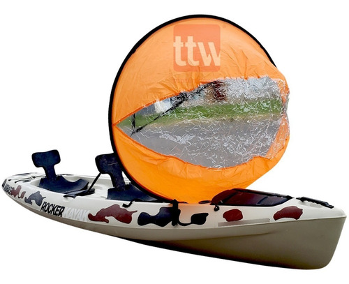 Imagen 4 de 11 de Vela Grande Kayak Sail 118 Cm Bolso Kayak Tabla Sup Inflable