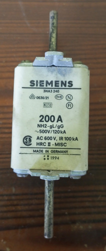 Fusible 200amp Siemens