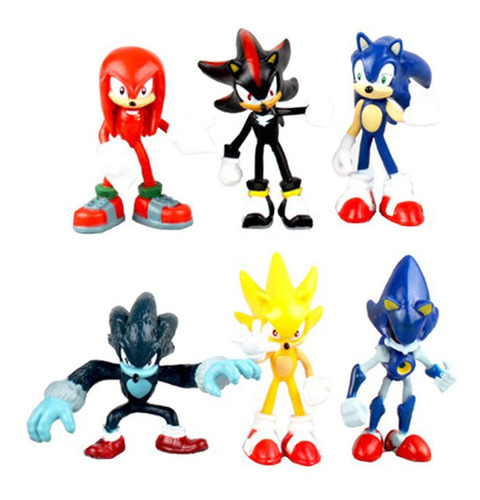 Figura De Acción De Pvc Sonic 2nd Generation Toys, 6 Piezas