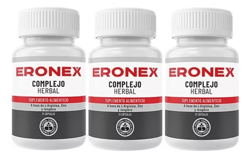 3 Pack Eronex Complejo Herbal Salud 20caps Sfn 3 Pack Sabor Sin sabor