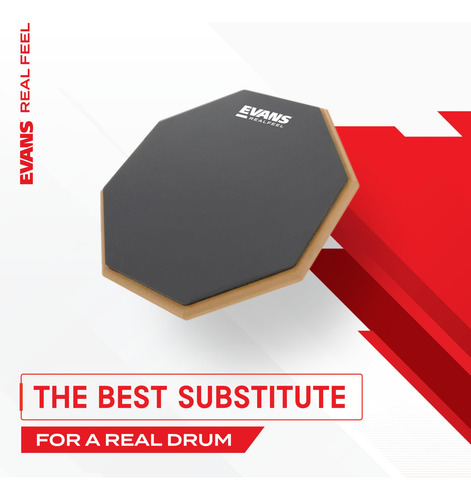 Almofada De Treino De Bateria Evans Realfeel Gum Rubber 30cm