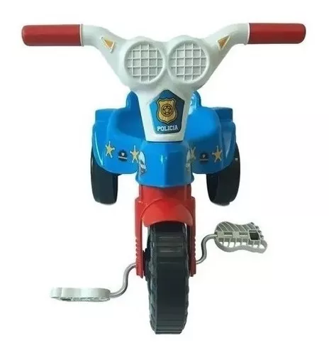Triciclo Motoca Infantil Menino Policial Azul - Kepler