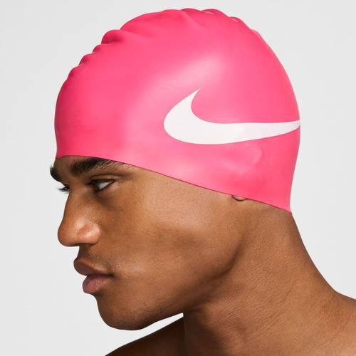 Gorra De Natación Nike Swim Big Swoosh Rosa Dn3898-645 Color HIPERROSA/BLANCO Talla UNIT