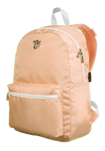 Mochila De Costas Capricho Peach Rosa Pastel Cor Rosa Peach