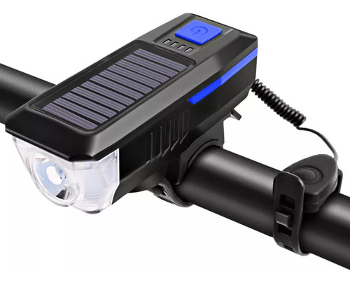 Luz De Bicicleta Con Carga Solar/usb, Timbre, Bocina, Bicicl