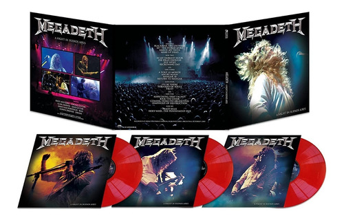 Megadeth A Night In Buenos Aires Lp 3vinilos De Color Rojos 