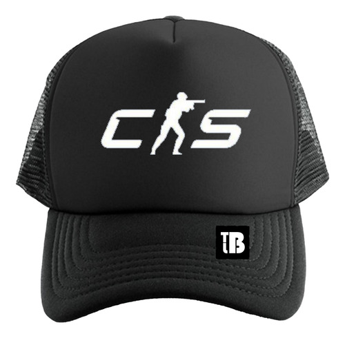 Gorra Trucker Counter Strike N°155 Negro Niño Hasta 8 Años