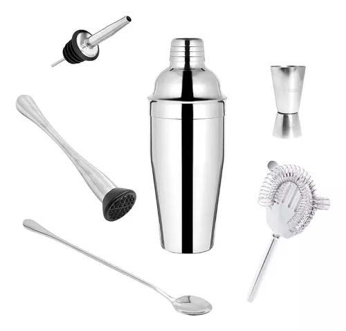 Set Cocteleria Barman Kit Bartender Profesional Acero Inox