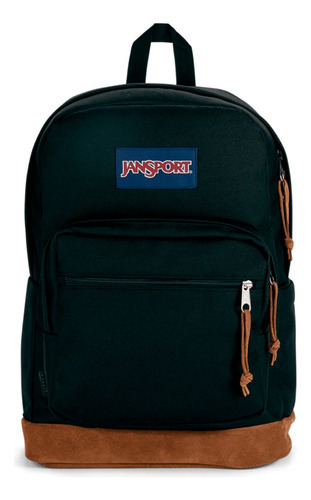 Mochila Jansport Right Pack, cor preta, design de tecido liso