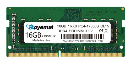Memoria Ram Royemai Ddr4 2133 Mhz 16 Gb Para Portátil