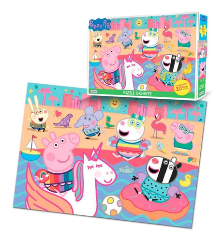 Puzzle Gigante 20 Pzas Peppa Pig 48x33cm Ploppy 810459