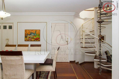 Imagem 17 de 30 de Cobertura Duplex Extraordinária À Venda Com 4 Suítes, 5 Salas, Piscina E Incrível Área Gourmet, 390 M² Por R$ 2.700.000 - Ponta Da Praia - Santos/sp - Co0095