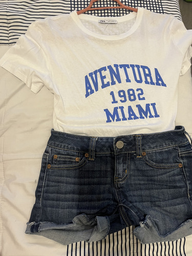 Playera Estampada Mujer Zara Talla Chica (Usado)