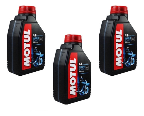 Kit Paquete 3 Motul Mineral 20w50 Moto 