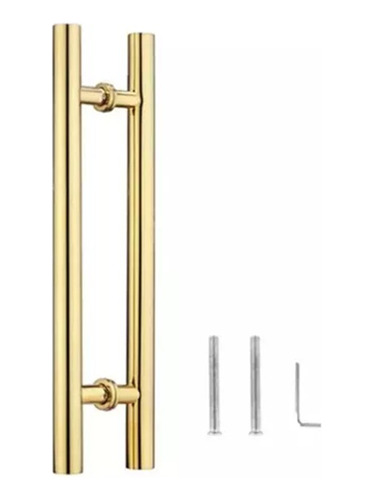 Jaladera Tipo H 150 Cm 1-1/4 Puerta Principal Acero Inox Oro