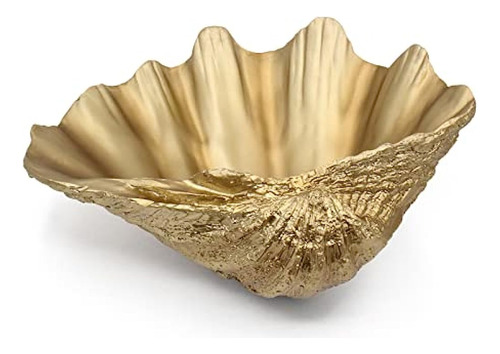 Aliwiner Gold Clam Shell Seashell Seashell Bowl Resin Sea Sh