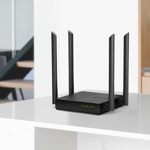 Router Tp-link Ac1200 Wifi Dualband Gigabit Archer C64 Negro