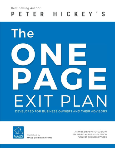 Libro: The One Page Exit Plan: The Step-by-step Guide To An