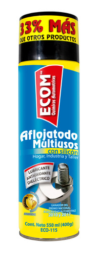 Lubricante Aflojatodo Multiusos Con Silicon Ecom 550ml