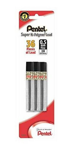 Pentel Super Hi-polymer Lead Refill (0,5 Mm) Fine, 2h, 36 Pi