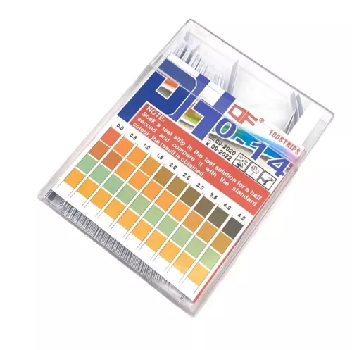Tiras de prueba de pH de plástico, aplicación universal (pH 4.5 ~ 9), 100  tiras