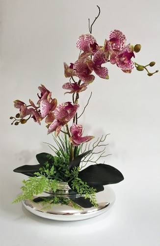 Arranjo De Flores Orquídeas Artificiais Rosa Frete Grátis | Frete grátis