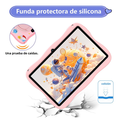 7'' Tablet Para Niños A15 Con Funda Android 12 6+128gb Wifi