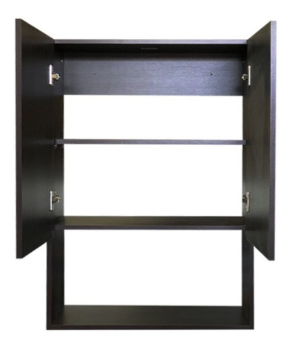 Mueble Gabinete De Almacenamiento Para Inodoro Flotante Color Wengue