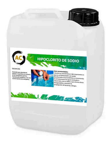 Hipoclorito De Sodio 13%  20 Kilos. 