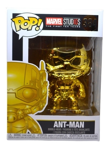 Funko Pop Marvel Cromado Studios 10 Ant Man Gold Chrome 384