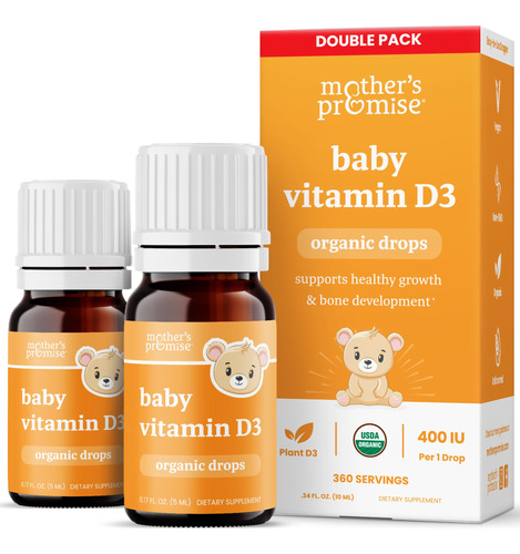 Gotas Organicas De Vitamina D Para Bebes, Bebes Y Ninos Pequ