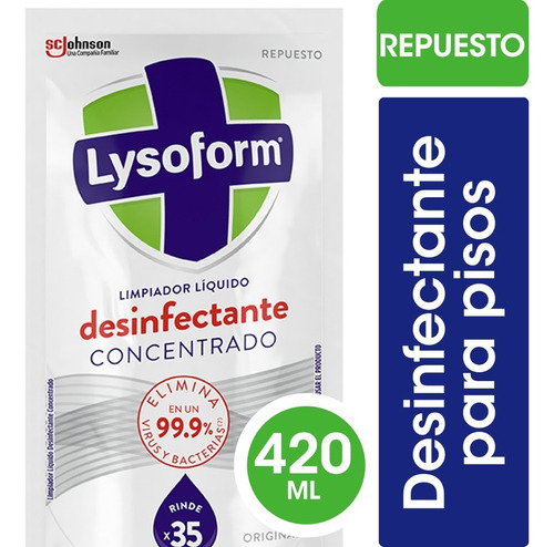 Lysoform Desinfectante Concentrado Original Repuesto 420 Ml